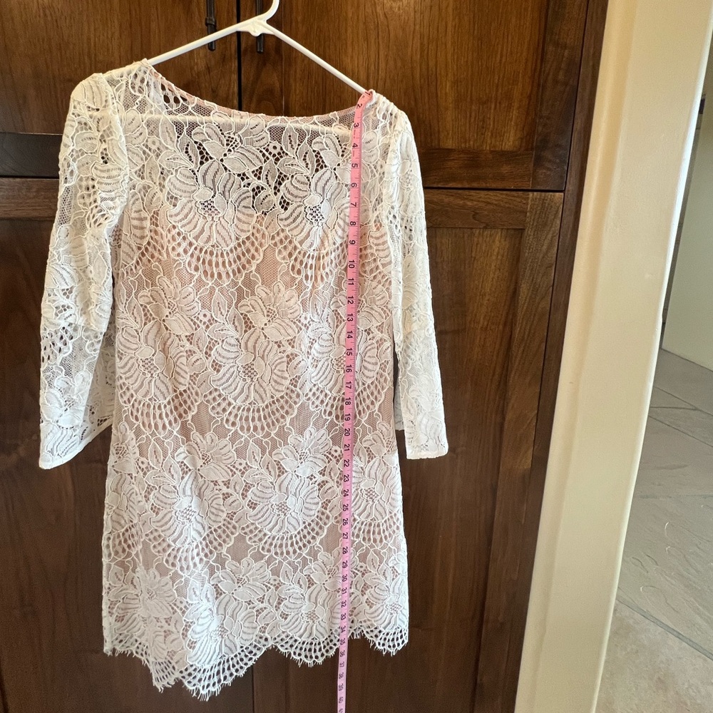Vince Camuto size 4 white lace dress - Picture 6 of 8